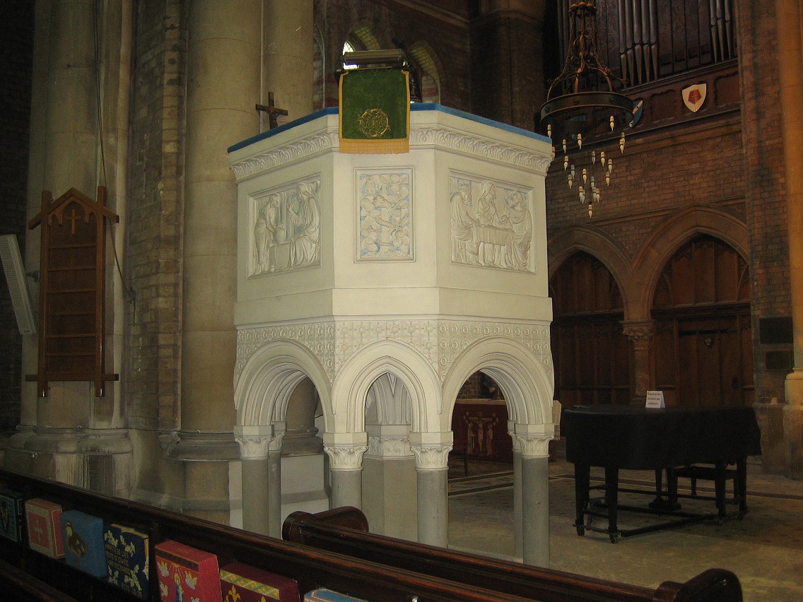 St mary's pulpit with flash sized