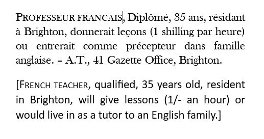 Professeur français ad 1900