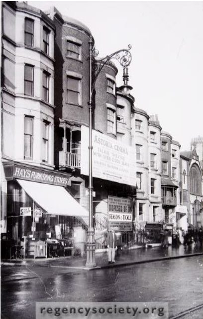 A row of Georgian houses prior to demolition