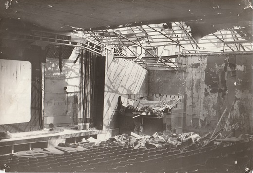 Bomb damage inside a cinema